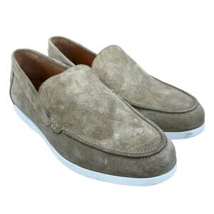 Duke + Dexter NWOB Men's Taupe Beige Tan Suede Slide On Loafers Size 7 Lagenlook